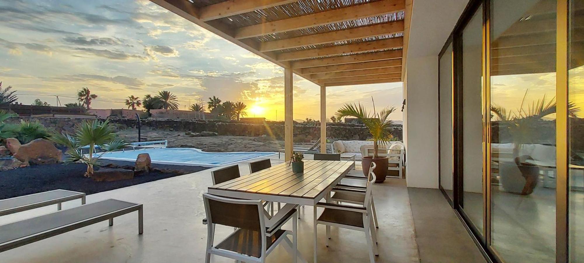 Villa Tabaiba En Lajares Con Piscina Esterno foto