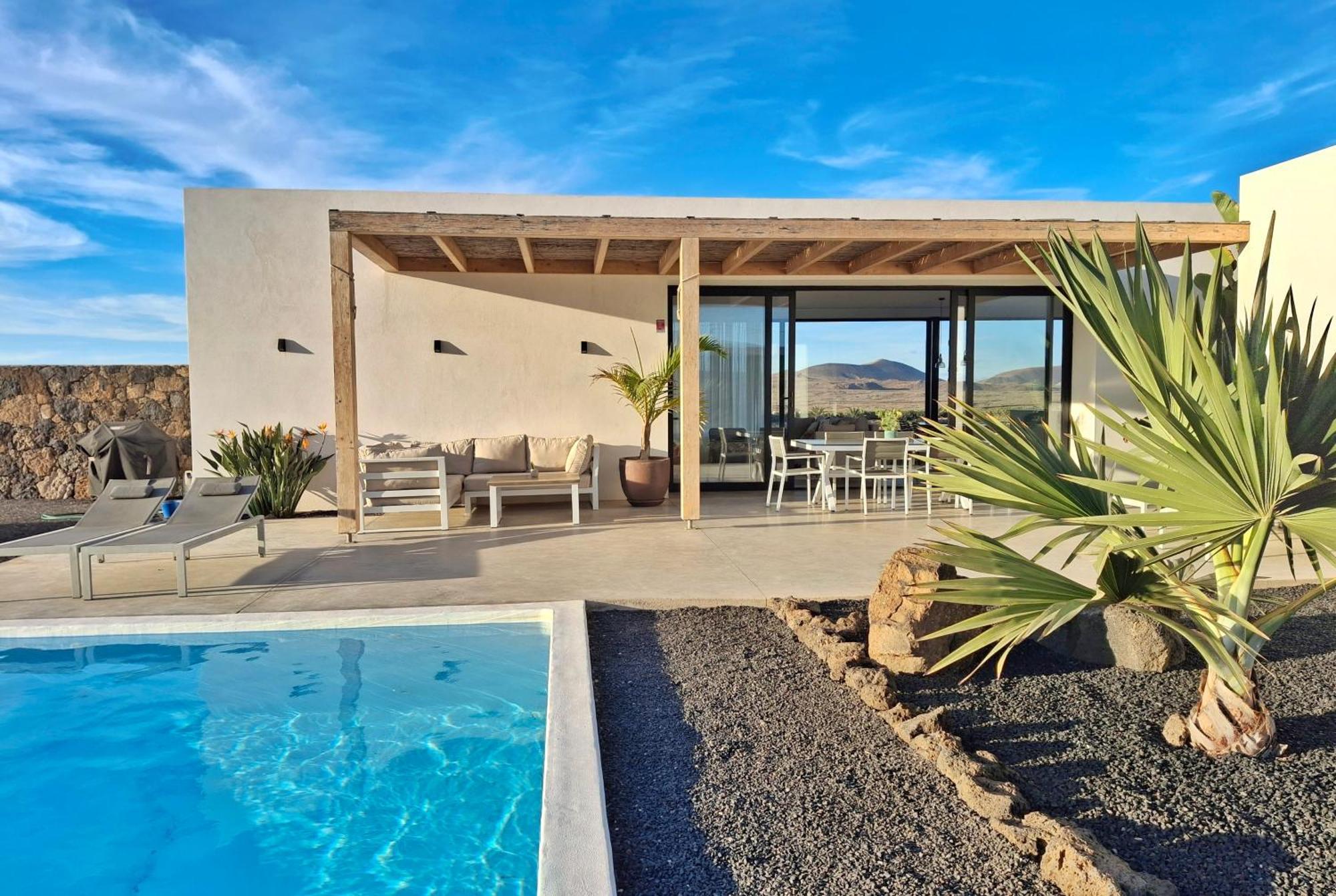 Villa Tabaiba En Lajares Con Piscina Esterno foto